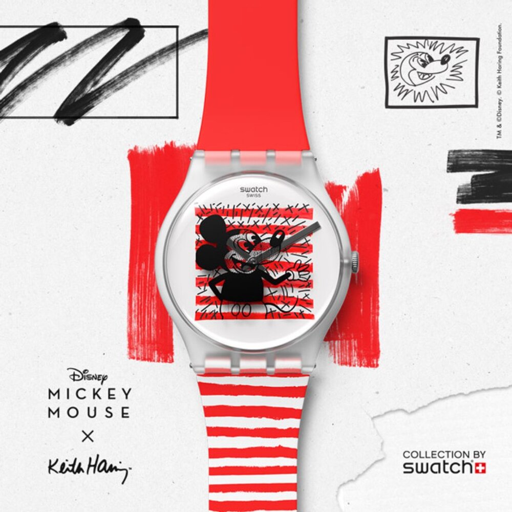 Swatch Keith Haring X Disney Mickey Mouse Mariniere Watch